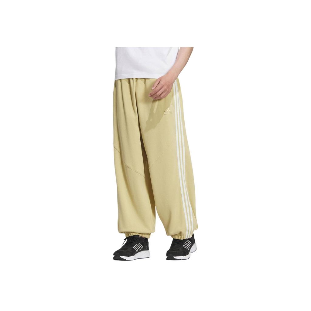 adidas Трикотажные штаны Hv Knit Joggers St 3-Stripes Series, свободные брюки для мужчин, песочно-коричневые JI8655