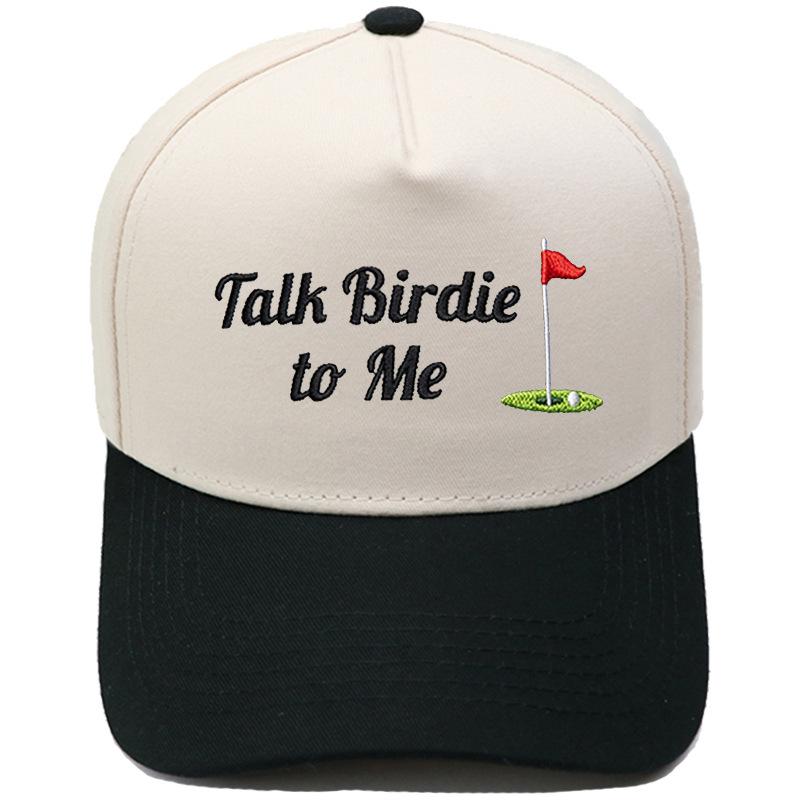 Talk Birdie to Me Truck Driver Hat Embroidery Color Matching Baseball Cap Men's and Women's Outdoor Sports