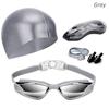 6Pcs/Set  Antifog Swimming Goggles Kit No Leaking with Nose Clip Earplugs Swim Cap and Case