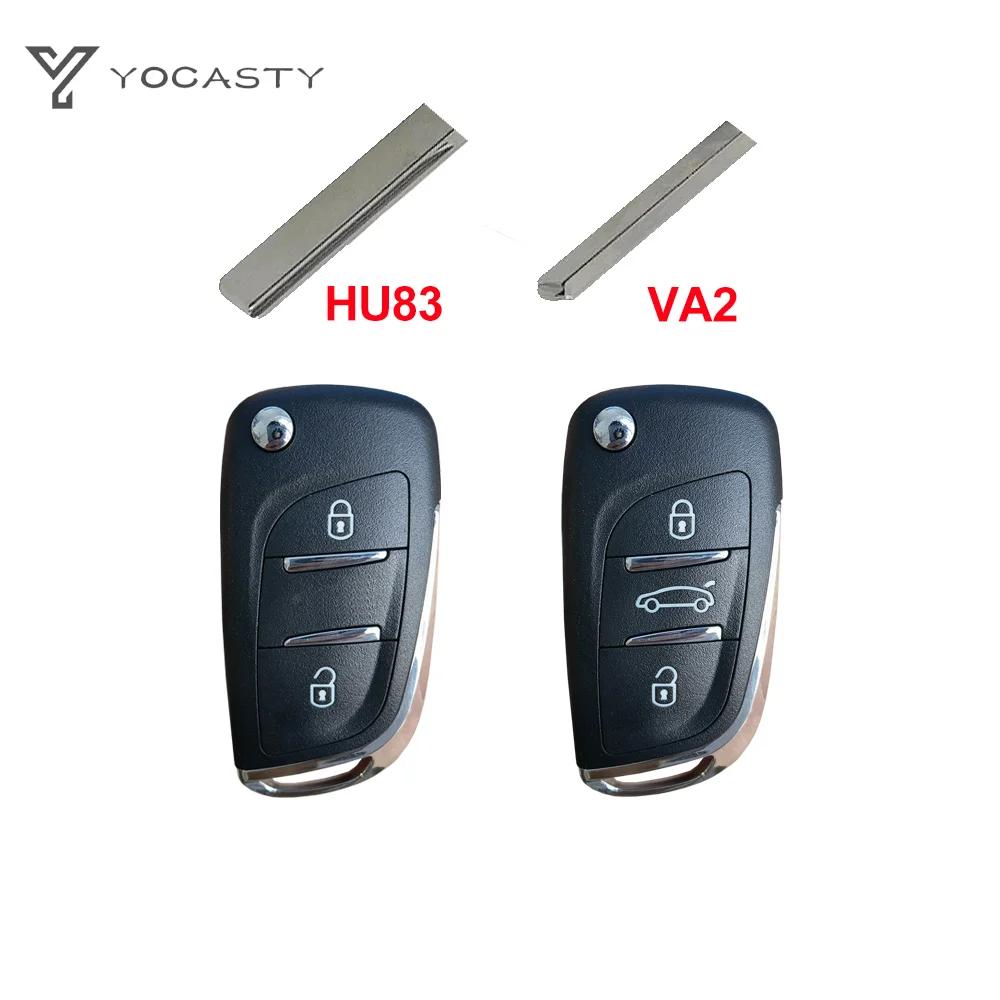Yocasty Модифицированный корпус ключа-брелока для автомобиля Для Citroen C2 C3 C4 C5 Berlingo Для Peugeot 207 307 308 407 607 Hu83 Va2