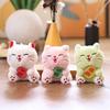 Cute Cat Plush Keychain With Pp Cotton Filling For Car Bags And Backpack Decor