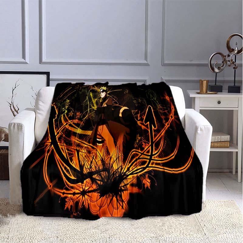 Cartoon Naruto 3D Printed Flannel Blanket for Beds Hiking Picnic Fashionable Bedspread Throw Blanket 30 Styles