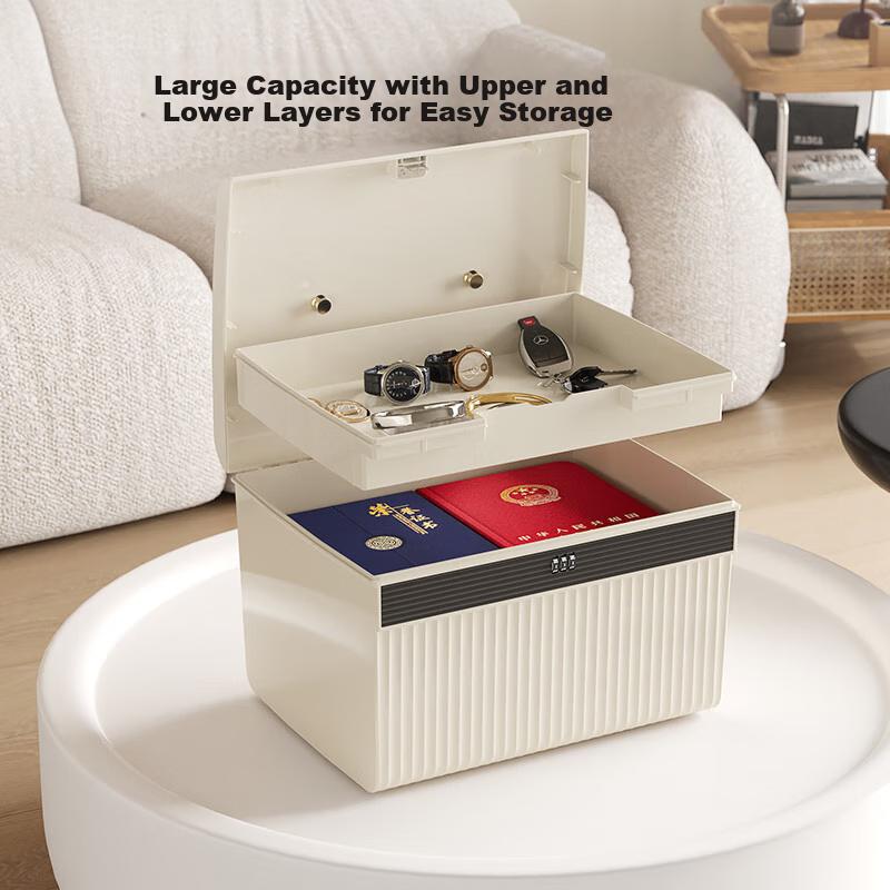 Jinlongxing Password Storage Box, Valuable Item Storage Box with Lock, Document And Jewelry Organizer, Car And Home Use Password Safekeeping Box
