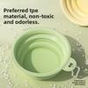 Collapsible Cats Pet Folding Bowl with Carabiner Folding Supplies Dishes  Travel