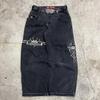 American Y2K Polar Boy Hip-Hop Embroidered Straight-Leg Jeans for Men