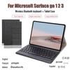 For Microsoft Surface Go 2 3 Go2 Go3 Tree Grain Leather Wireless Bluetooth Keyboard Holster Protective Tablet Case Accessories