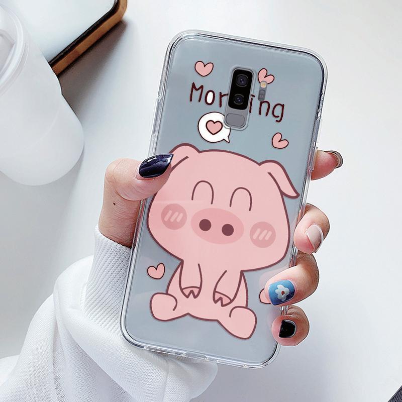 Чехол для телефона Samsung Galaxy S9 S 9 Plus Мультяшная задняя крышка Прозрачный мягкий силикон Цветок Funda Для Samsung s9 S9+ Милый Capa