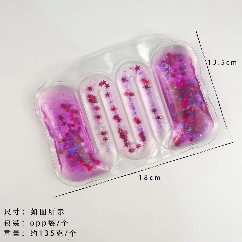 Summer Novelty Stress Relief Toy Water Bag Squeeze Gold Dust Water Strip Party Game Left Restless Antistress Girl Toy