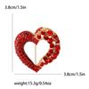 Модный декоративный драгоценный камень в форме сердца, дамский темперамент, стильный полый бриллиантовый набор, милая брошь, брошь