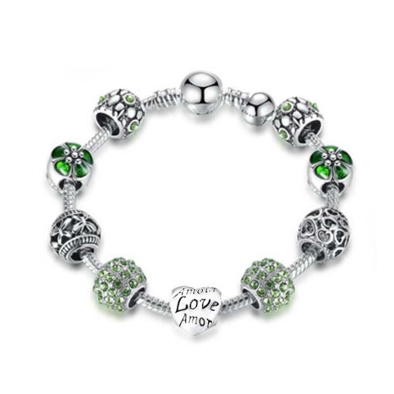 Белый круглый браслет из бусин с бусиной Pandora DIY с капельным маслом с большим отверстием