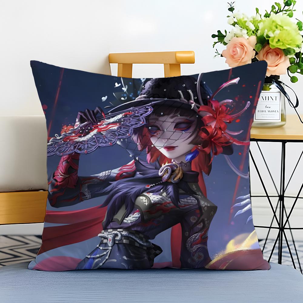 Beautiful Tragic IIdentity V MMichiko GGeisha Cushion Cover Washable Linen Pillowcase Soft  for Sofa Bed Cozy Home Room Decor