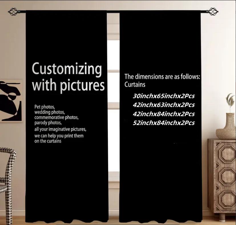 2 шт. - на заказ - напечатанная штора - материал полиэстер - для спальни гостиной кабинета занавеска, препятствующая приватности