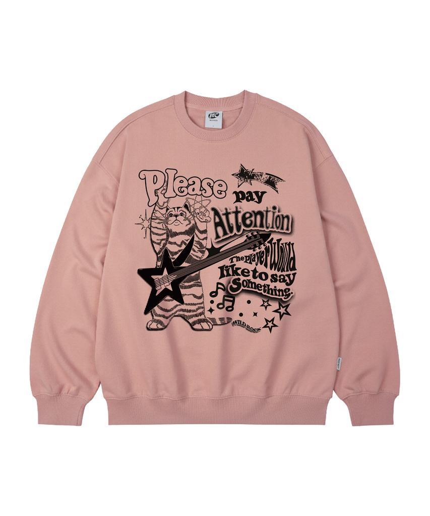 WILDROCK Свитшот оверсайз Rock 'N' Roll Kitty_9 Col (Тип)