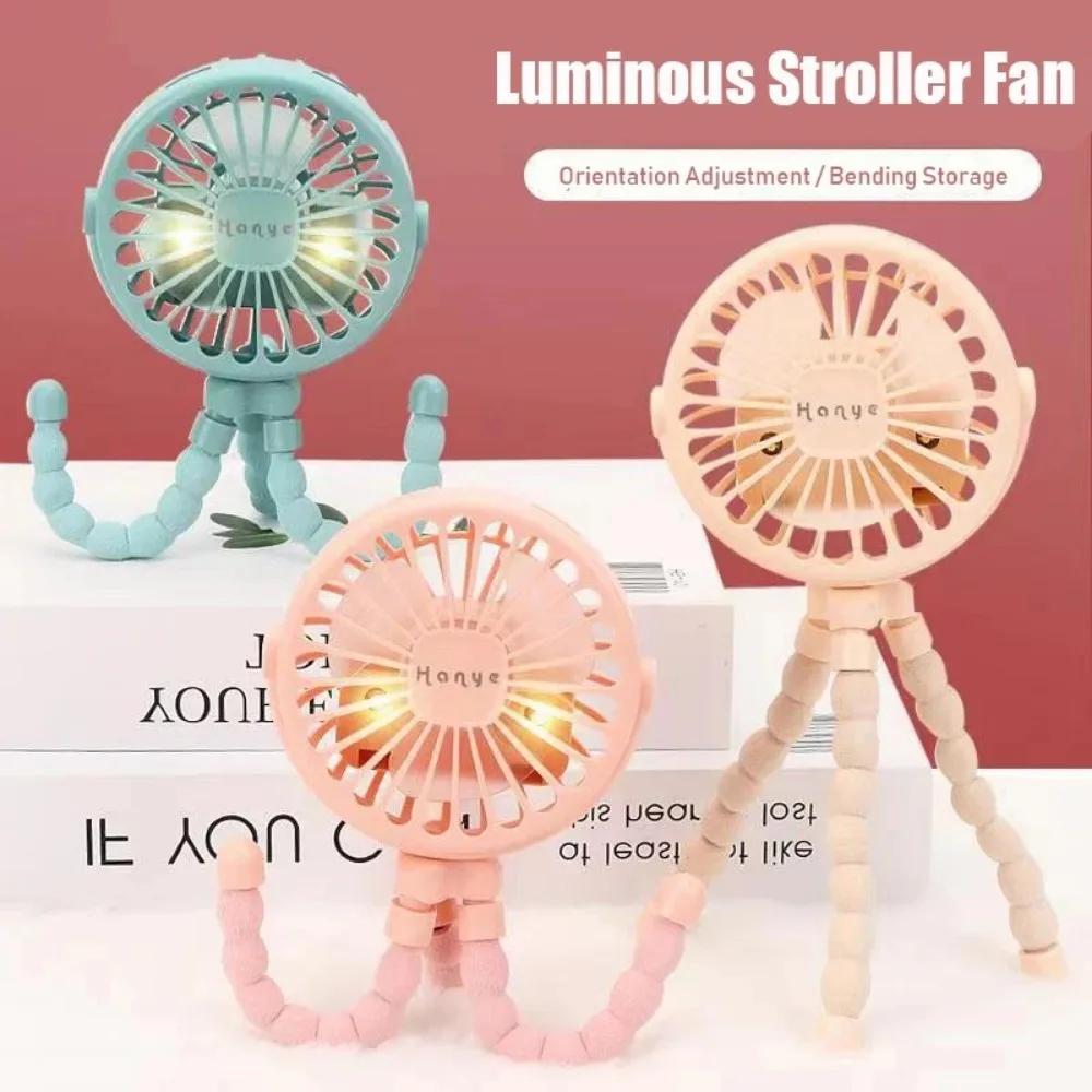 Stroller Fan Clip Flexible Tripod Portable Mini Fan Rechargeable Fans Travel Camping Electric Wireless Desk Cooling Home Hand