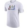Nike NBA Бруклин Нетс Базовая футболка City Edition Белая Мужская Уличная одежда DV6906-100