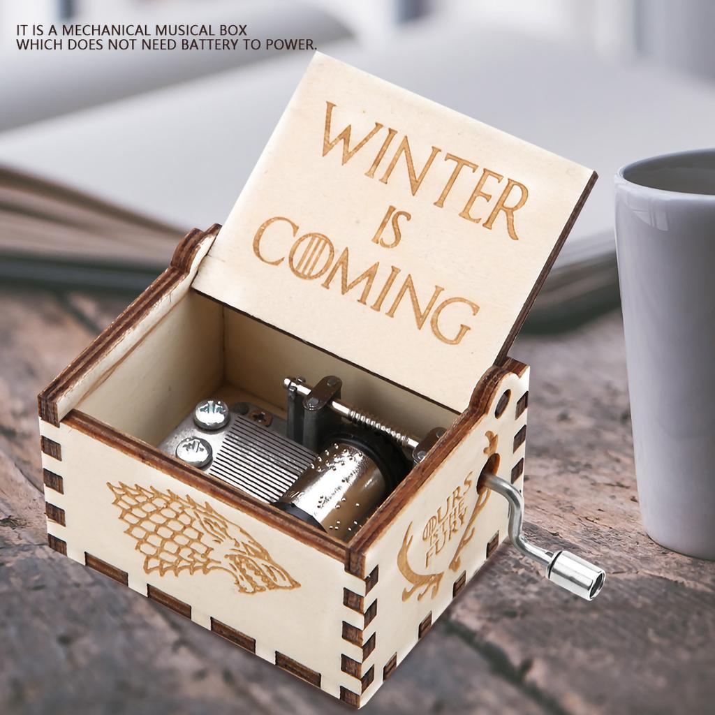 1 шт. деревянная резная ручная музыкальная шкатулка механическая классическая поделка подарок на день рождения