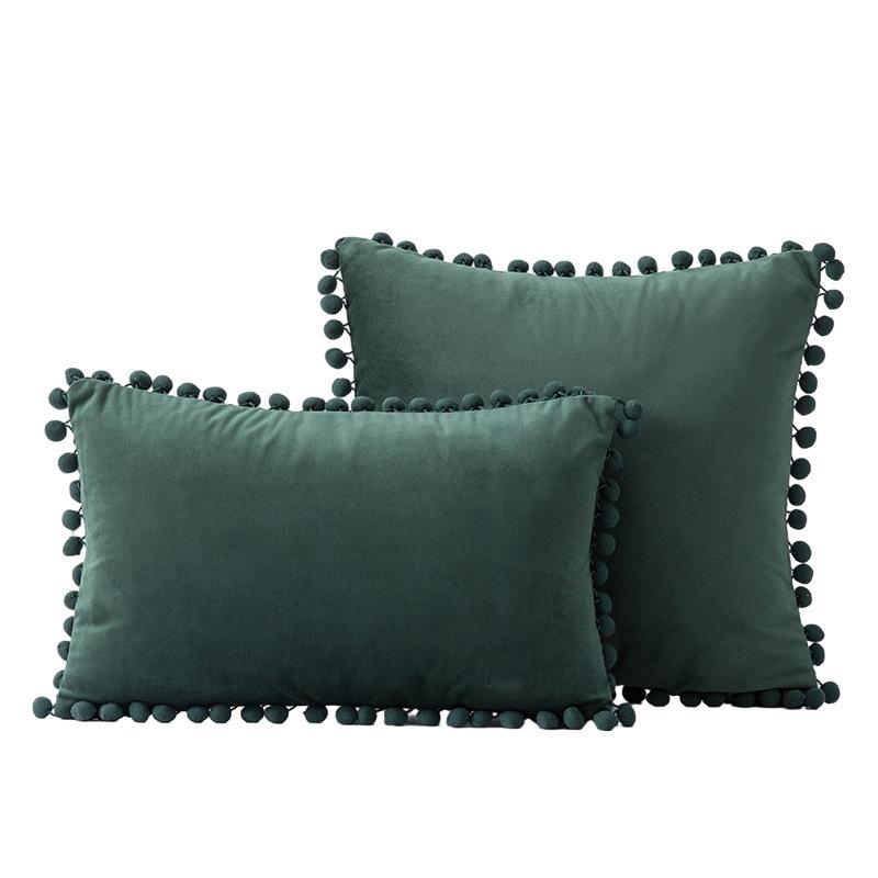 Наволочки для подушек 18x18 бирюзового цвета: 2 упаковки удобных мягких помпонов бархатных квадратных декоративных наволочек для декора дома в фермерском стиле