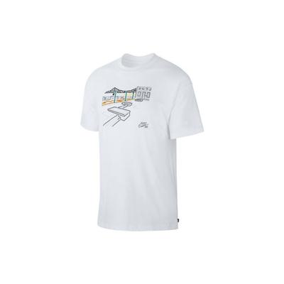 Nike Футболка с короткими рукавами для скейтборда с принтом граффити, мужские топы, белые CU0287-100