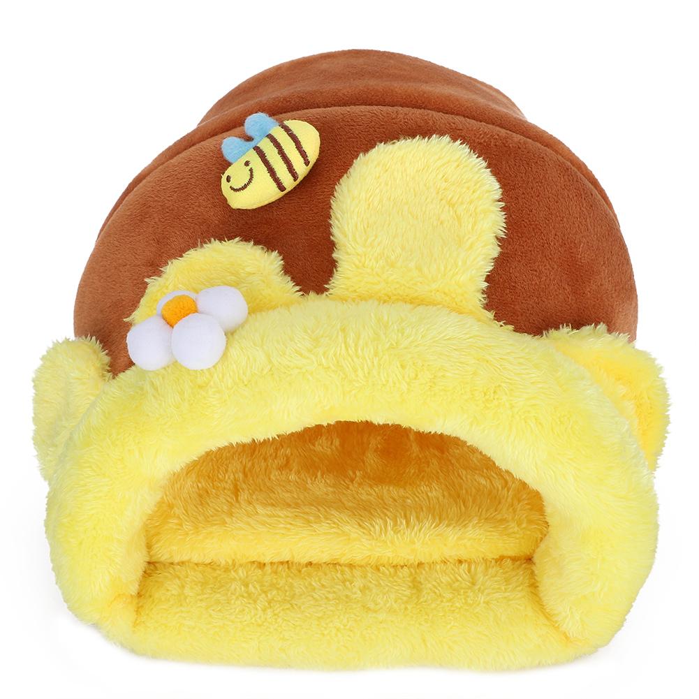 Маленький питомец Форма медового горшочка Бриллиантовый бархатный хлопковый домик Зимний теплый для голландской свинки хомякаL