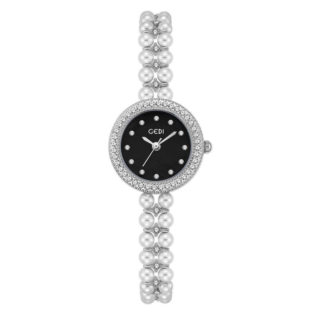 Light Luxury Diamond-Encrusted Fritillary Women'S Watch Niche Chinese High-End Bead Strap Watch Women'S Bracelet Quartz Watch