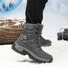 Fashion 2025 Warm Plush Men's Snow Boots Lace Up High Top Men's Boots Waterproof Winter Ankle  Outdoor Anti-Slip Men Hiking