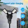 V380 Solar WiFi Street Light: 4G Dual Lens Night Vision, Waterproof Camera