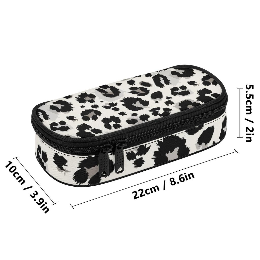 Pencil Pouch Printed 300D Polyester Full Zipper Closure with Main Storage Mesh Pocket and Organized Pen Holders for Boys Girls