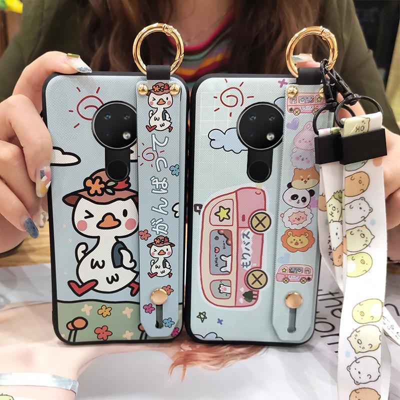 Lanyard Back Cover Phone Case For Nokia 6.2/7.2 Waterproof Anti-dust Silicone Fashion Design Soft Case Dirt-resistant