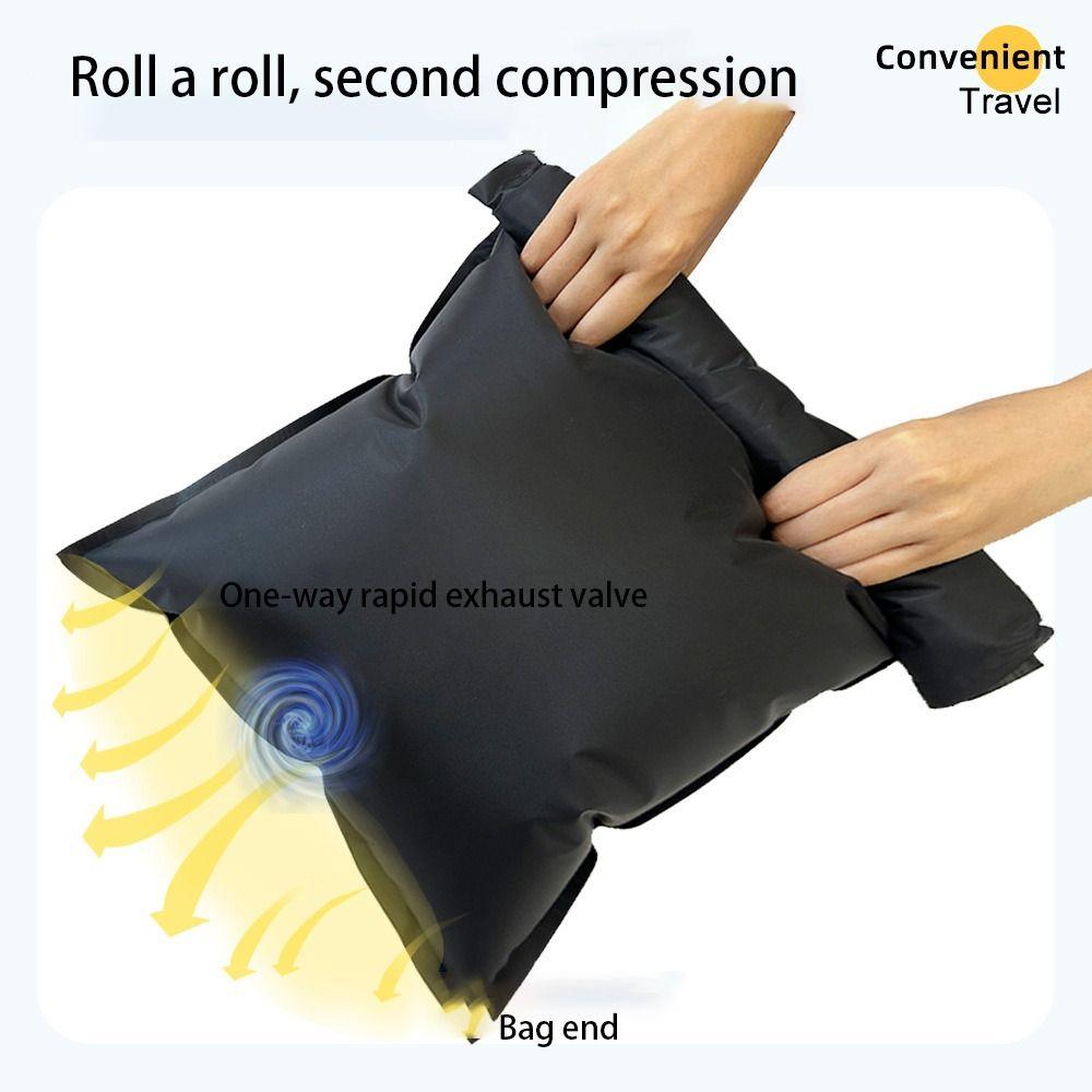 Reusable Hand Roll Vacuum Bags Space Saver Portable Vacuum Compression Bag Dustproof Luggage Vacuum Storage Bag for Travel