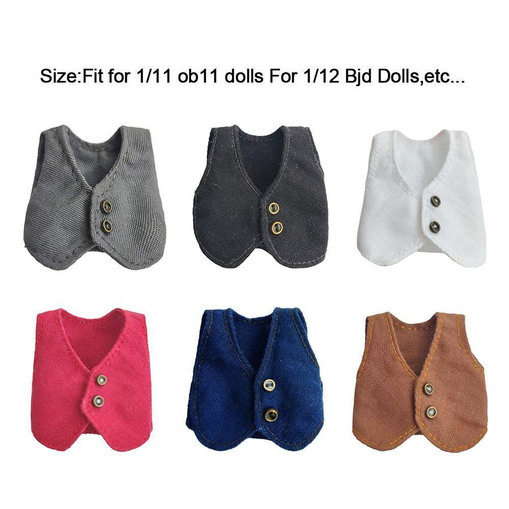 Boys Girls YMY Doll Clothes Casual Wear Doll Shirts New Vest Tops 1/11 ob11 dolls/1/12 Bjd Doll