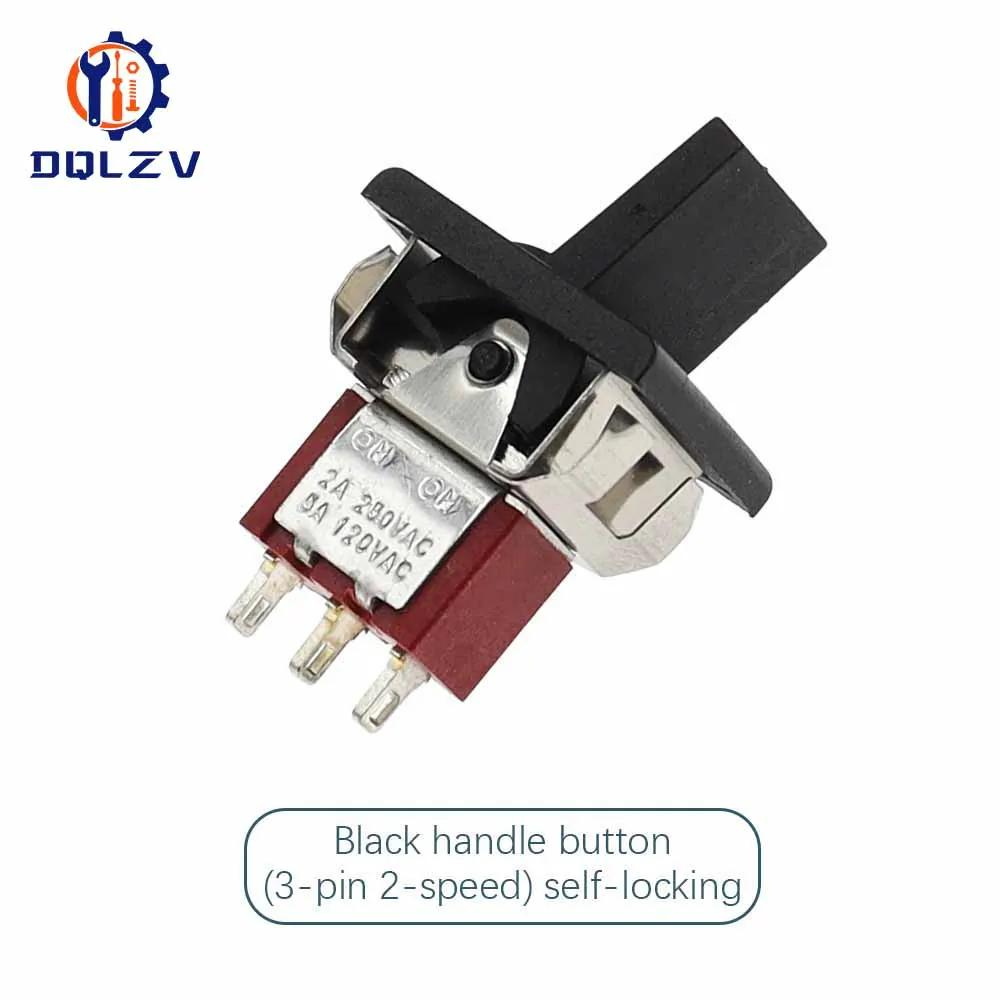 SPDT DPDT Переключатель с фиксацией и возвратом RLS-102 5A 125V 3A 250 AC Мини 3 6-контактный ON-ON ON-OFF-ON Клавишный переключатель Освещение Двигатели