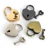 1 Pcs Hardware Diary Book With Key Suitcase Mini Padlock Luggage Box Heart Shape Key Lock