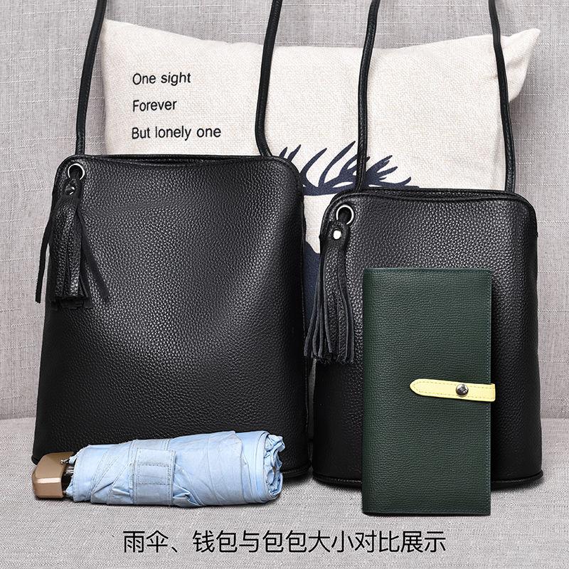 Сумка женская 2023 Простая сумка-мешок Большая вместительная кожаная сумка через плечо Женская сумка Ins