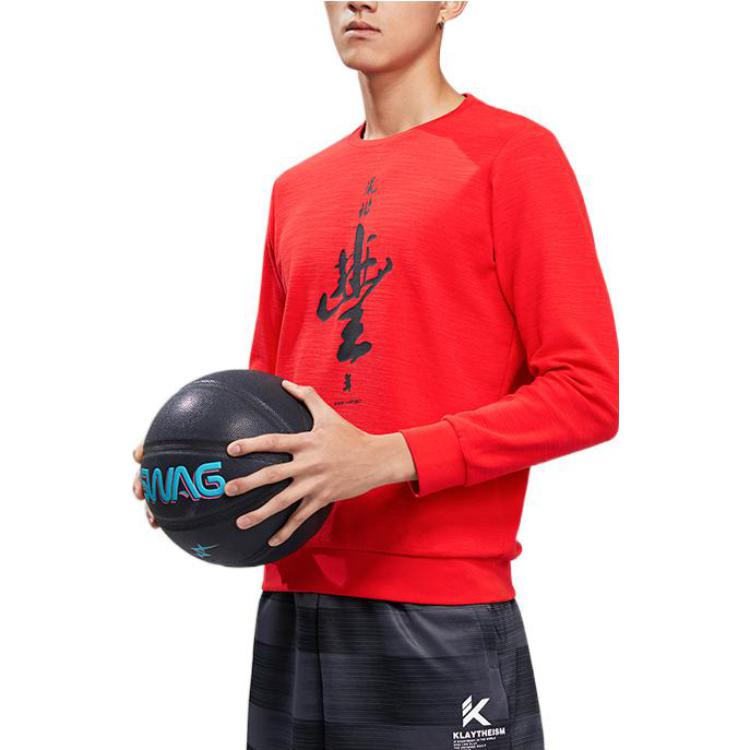 ANTA Sweatshirts Men's Red Crew Neck Moderate Regular 152011718-2