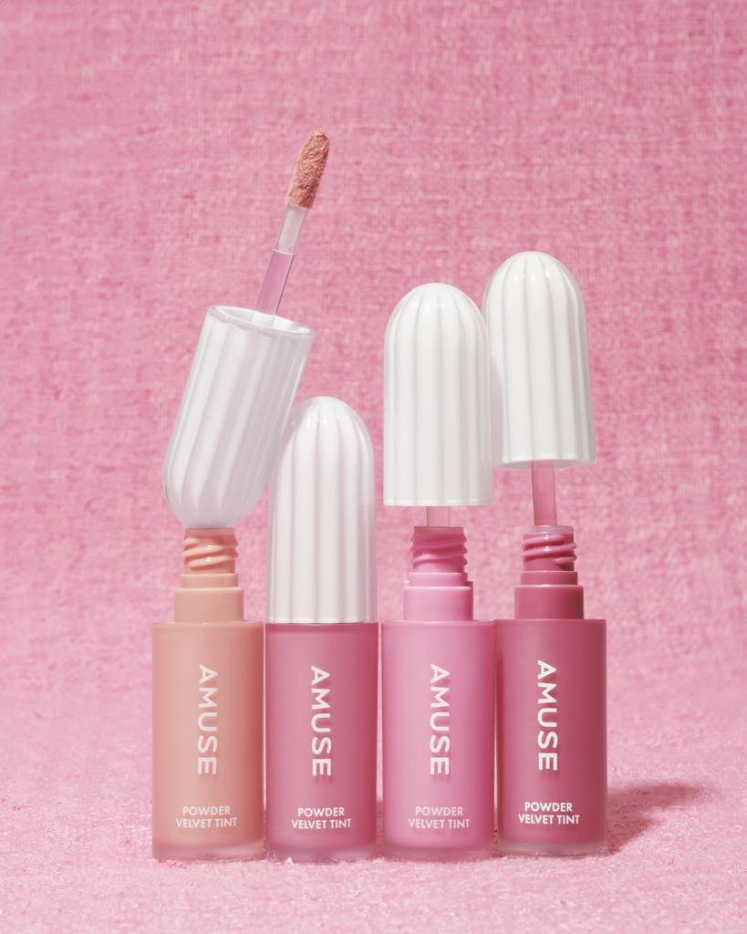 НОВЫЙ Пудровый Вельветовый Тинт Rare 1 [Официальный AMUSE] (01 Персик, штука)