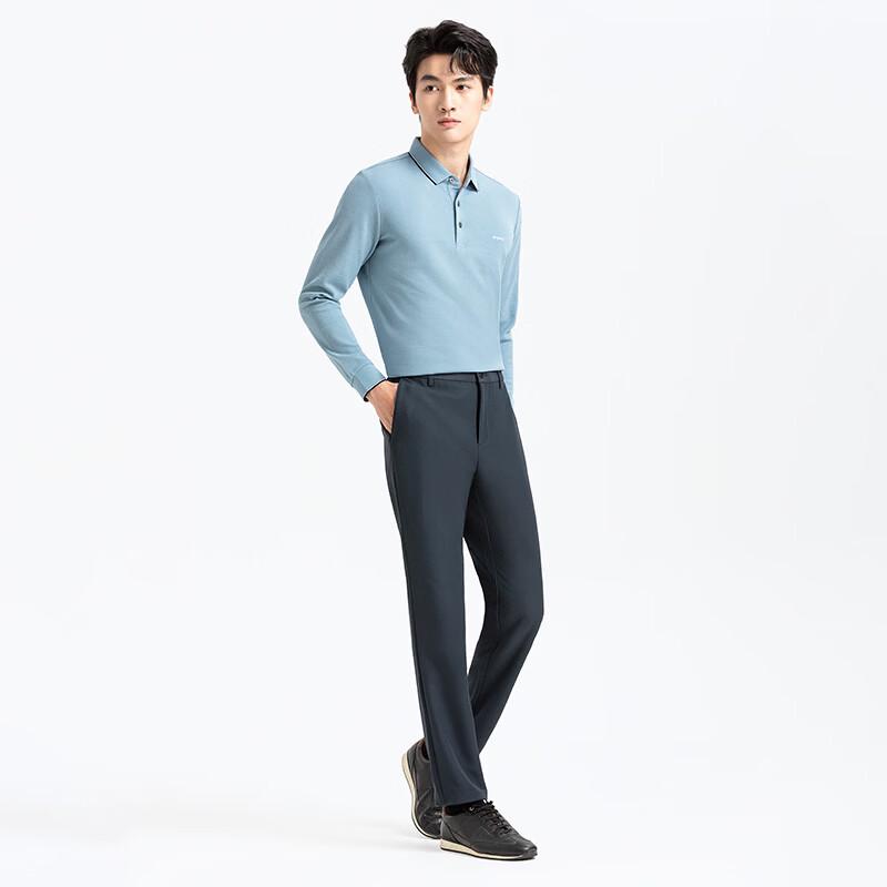 Мужские двухслойные теплые эластичные брюки Langdeng в стиле business casual