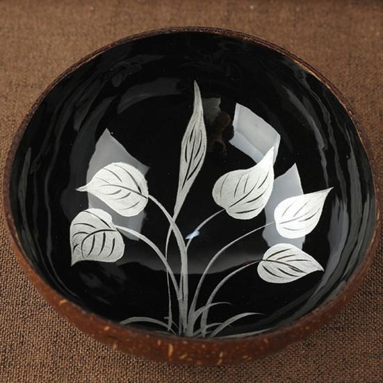 Листовой узор из натуральной скорлупы кокоса, чаша для хранения конфет, контейнер, украшение для дома