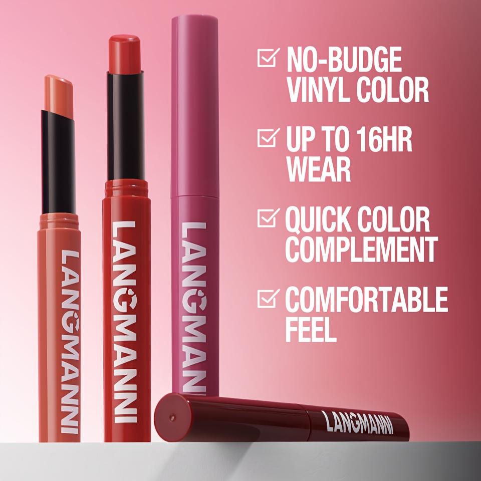 2 набора Карандаш для губ и Набор помад, Матовый эффект и Увлажняющая помада Создают полные губы, Водостойкая формула макияж губ