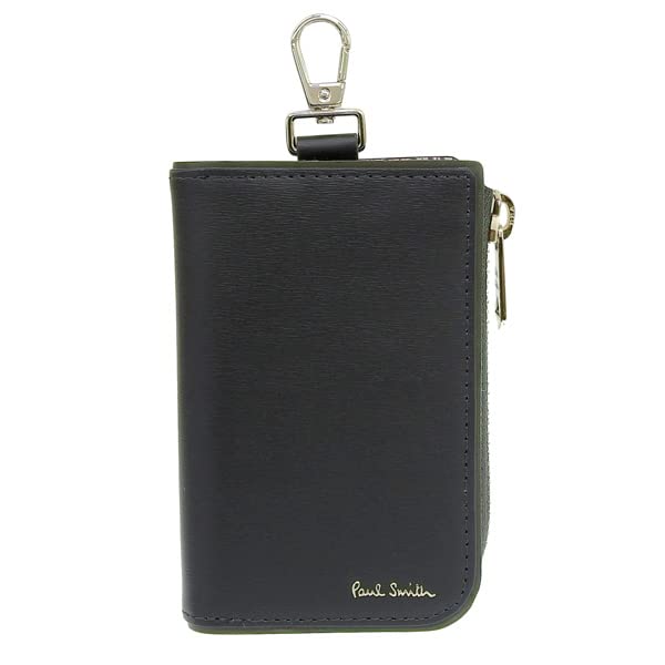 Чехол для ключей Outlet Smart Key Case с кожаным чехлом Eggplant Scan Brand BPS422 [Paul Smith] мужской, многополосный (ТЕМНО-ЗЕЛЕНЫЙ/Зеленый) [Элемент]