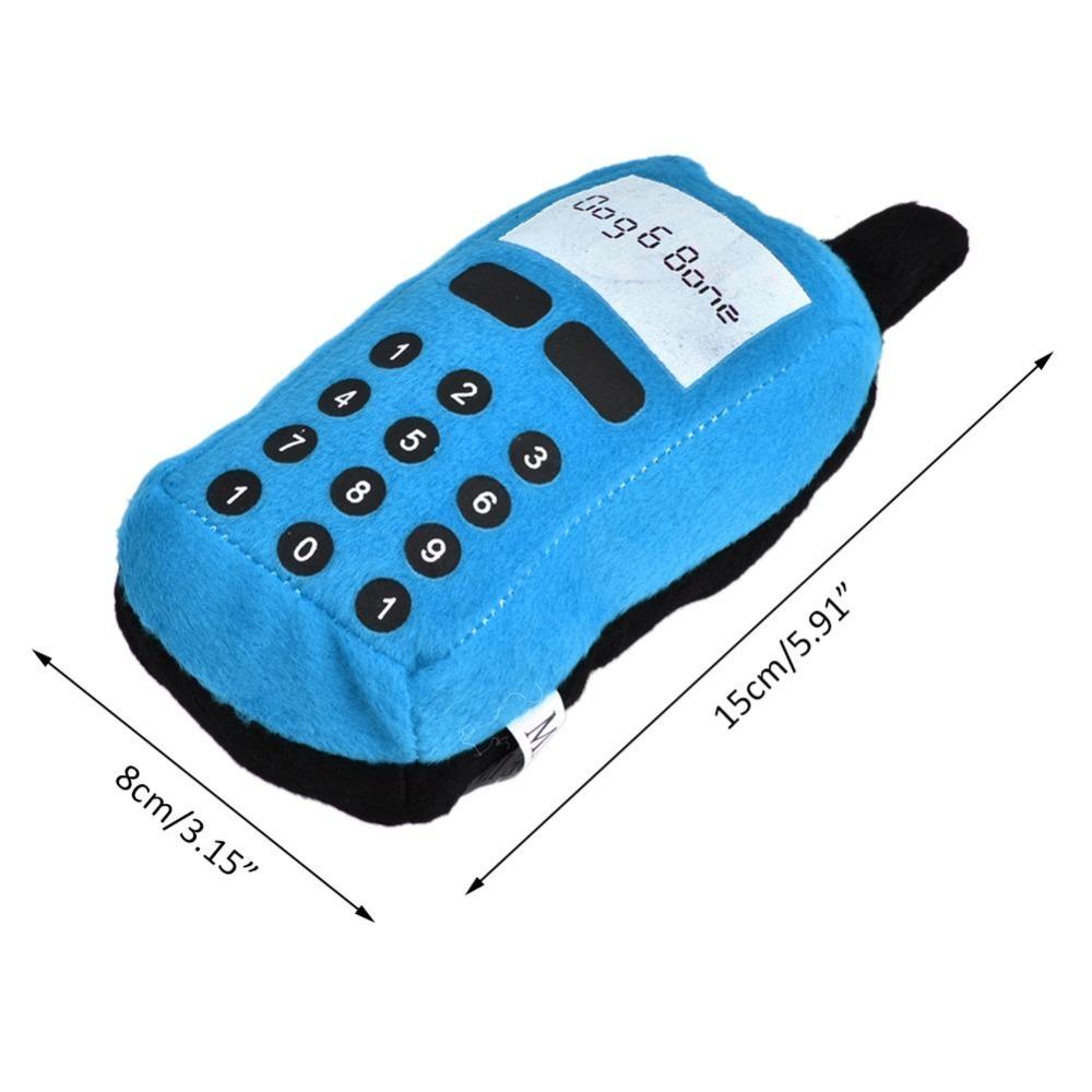 Phone Shape Plush Phone Toy Squeaky Built-in Dog Interactive Toy Home Entertainment