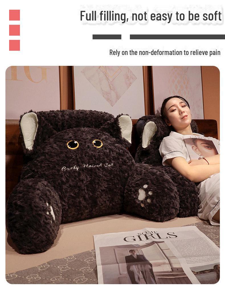 Мягкая прикроватная подушка: Большая подушка для поддержки спины для кровати или дивана — идеально подходит для общежития и отдыха с телефоном