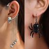 Gothic Skull Spider Tassel Earrings - Halloween Theme
