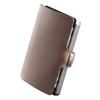 Original Soft Touch Oak Brown Card Holder with Money Clip Satined Leather Slim Wallet Leather Wallet Premium Wallet Card Case [I-CLIP] - - - - - -