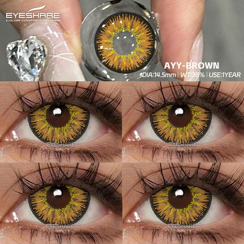 Eyeshare 1Pair Halloween Colored Contact Lenses for Eyes Lenses Red Eye Contacts Blue Eye Lens Cosplay Color Contact Lenses