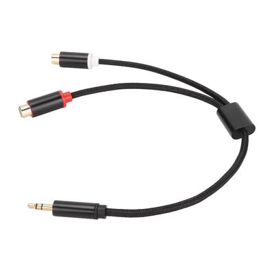 3,5 мм штекер на 2 RCA гнездо кабель HiFi позолоченный штекер 2-сторонняя передача стерео звук кабель Y