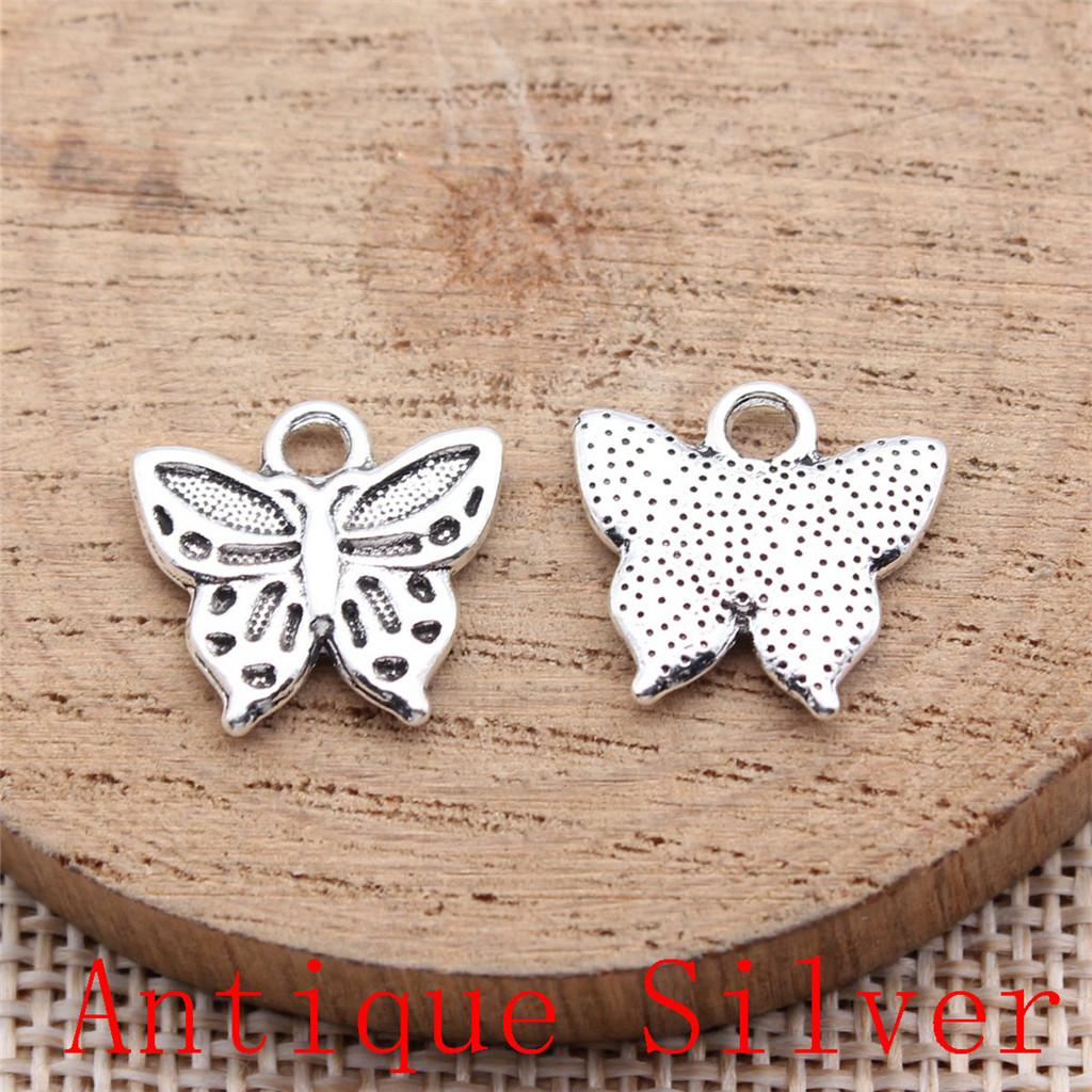 Butterfly Shaped Charms Pendant For Bracelet Necklace Jewelry Making Craft Findings