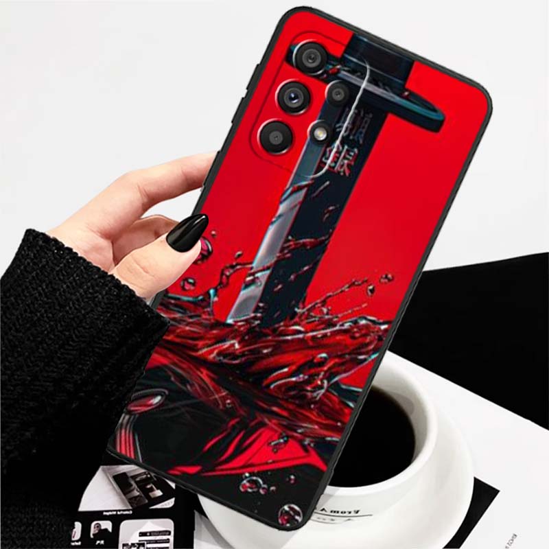 Мечник в древнем стиле Для Samsung A73 A72 A71 A55 A54 A53 A52 A51 A13 A22 A16 A15 A12 A14 A26 A07 5G Черный Чехол для Телефона