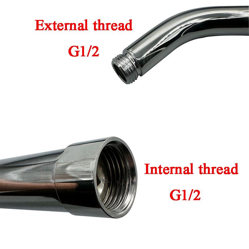 Angle 135 degree Shower Head Elbow Adapter Shower Arm Extension Hand Shower Top Spray Connector Pipe