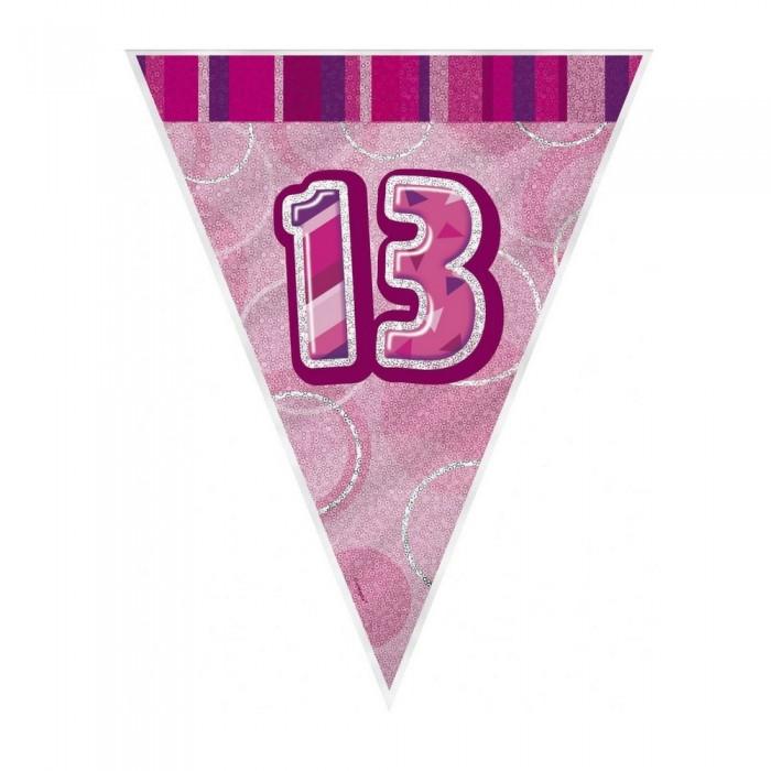 Unique Party Фольгированная гирлянда с 13-летием