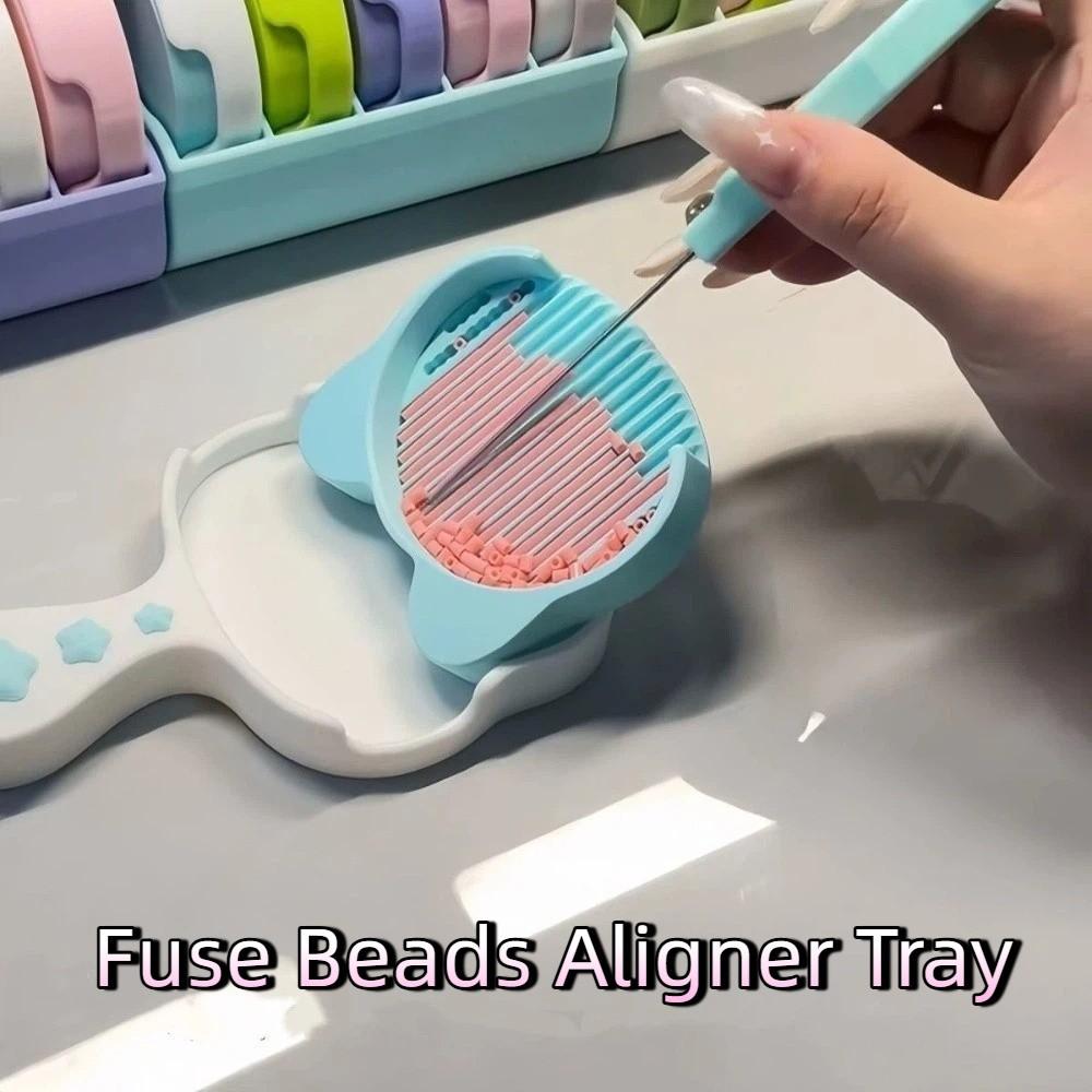 2.6MM Fuse Beads Aligner Tray Plastic Efficient Collage Beans Shovel Handheld Cat Shape Beads Picking Tray